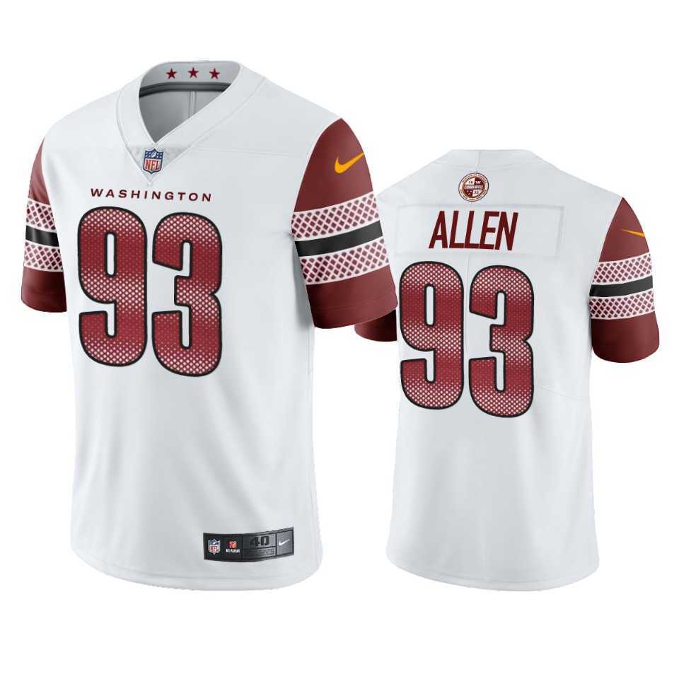 Washington Commanders 93 Jonathan Allen White Vapor Limited Jersey Dzhi